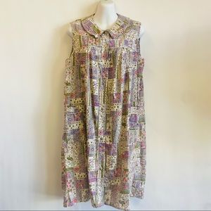 Radlee Vintage Patterned Sleeveless House Dress